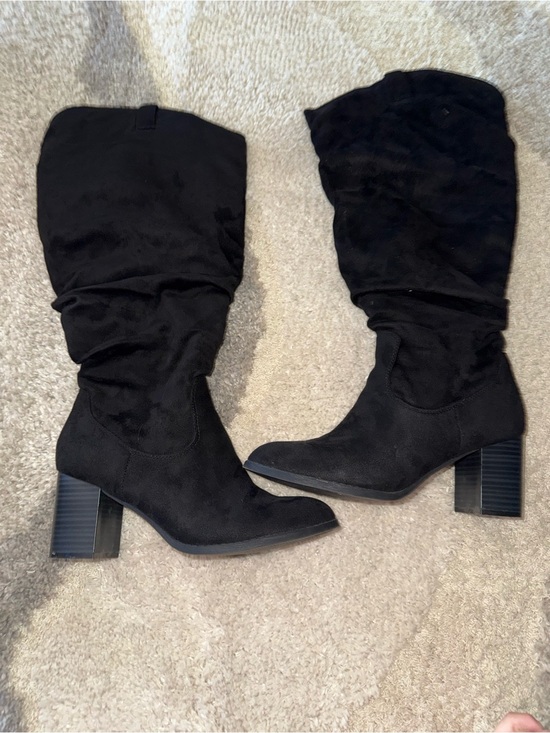Journee Collection Shoes - Journee Collection Aneil Black Knee High Boots Size 9 M XWC Extra Wide Calf NIB